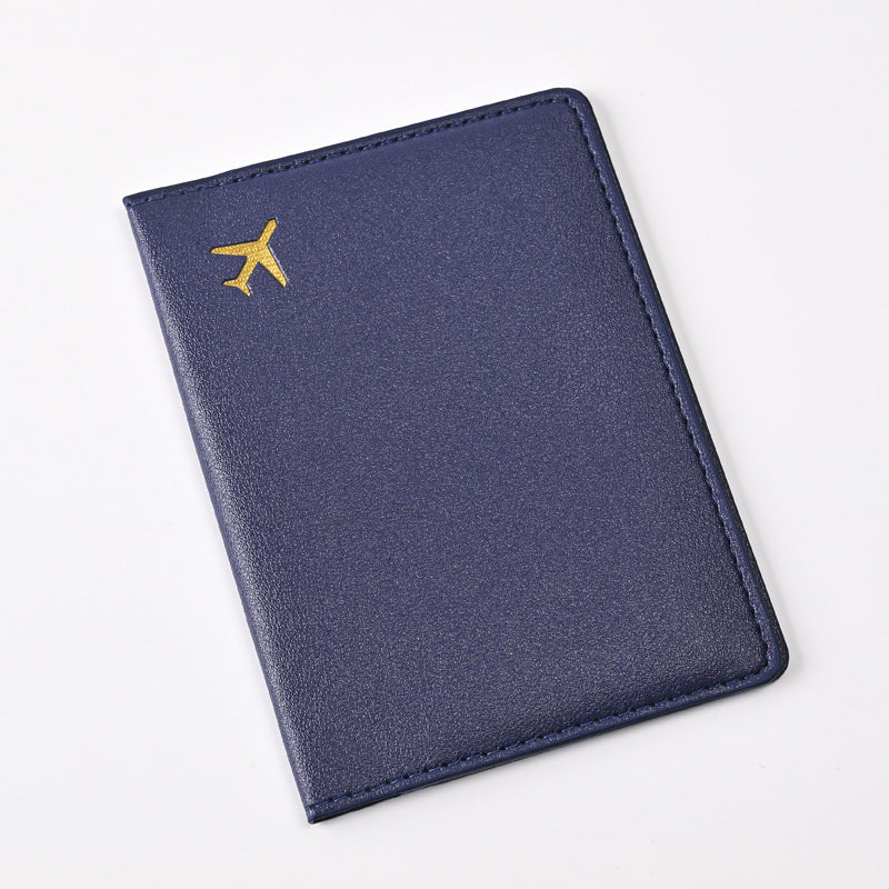 Aircraft Leather Passport Foreskin Can Be Set Card Holder