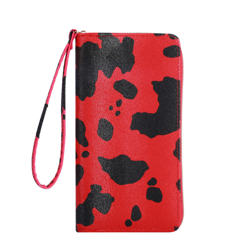 Women's Fashion Cows Pattern Long Large Capacity Ladies Wallets