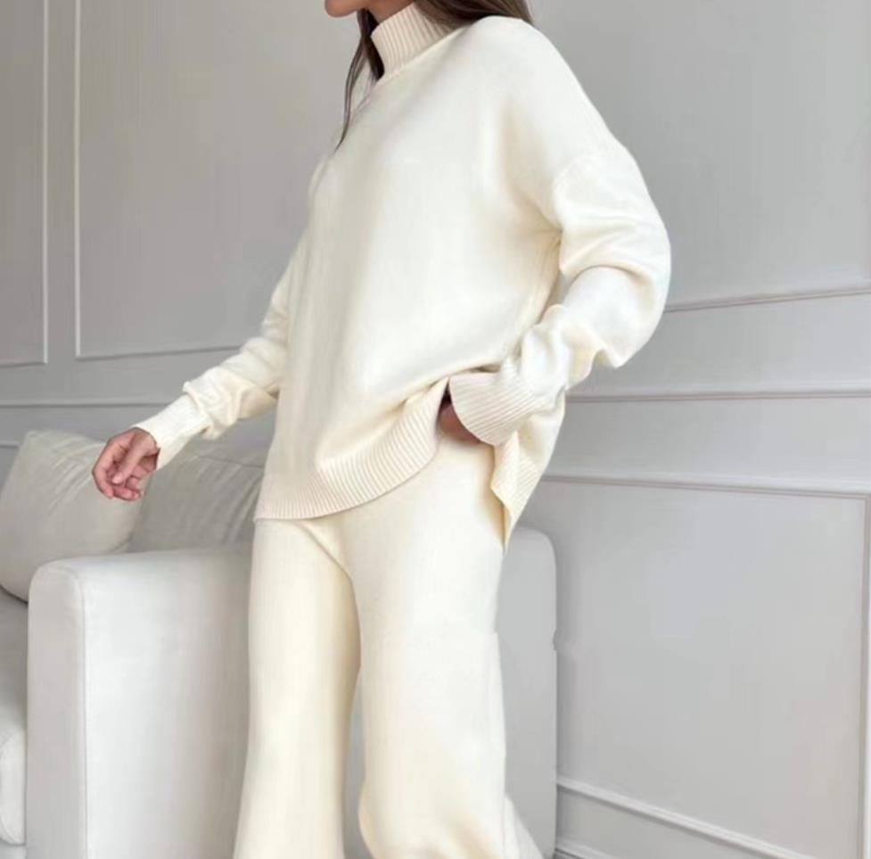 Women's Knitting Idle Style Temperament Leisure Wide Suits