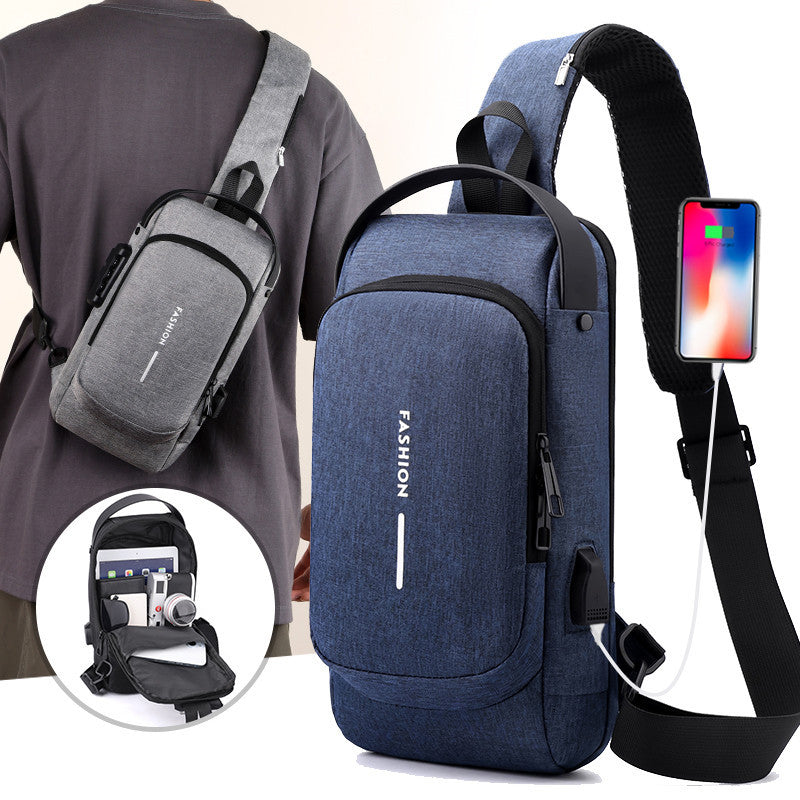 Men's Innovative Charming Slouchy Motorcycle Password Men's Chest Bags