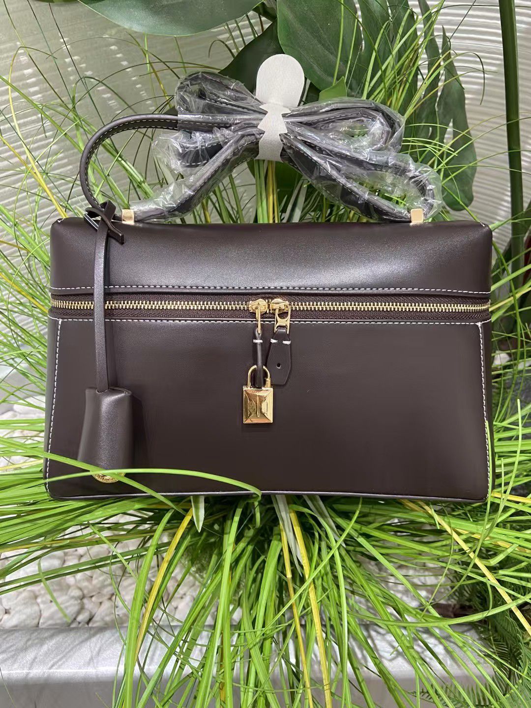 Leather Retro Cowhide Lunch Box Large Bags