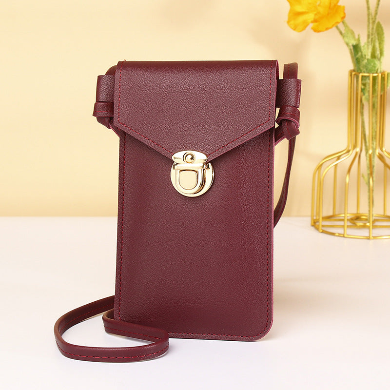Mobile Transparent Touch Screen Female Retro Phone Bags
