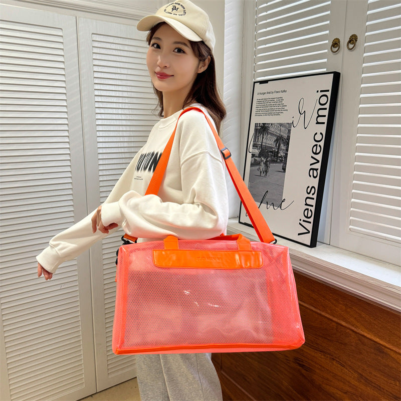 Large Capacity Jelly Transparent Short Distance Travel Bags