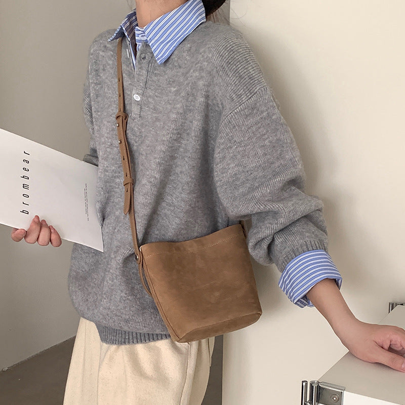 Women's Layer Cowhide High-grade Vintage Leather Crossbody Bags