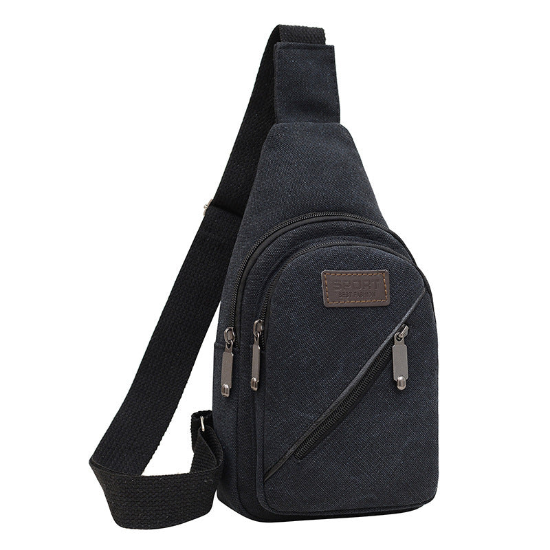 Men's Classic Fashion Slanted Canvas Multifunctional Bags