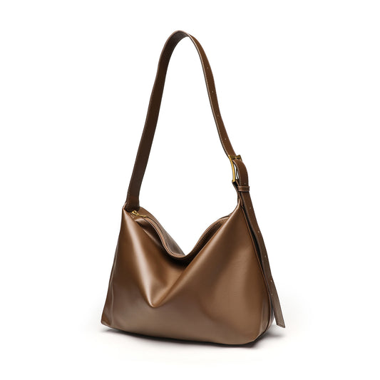 Women's Style Large Capacity Totes Trendy Leather Shoulder Bags