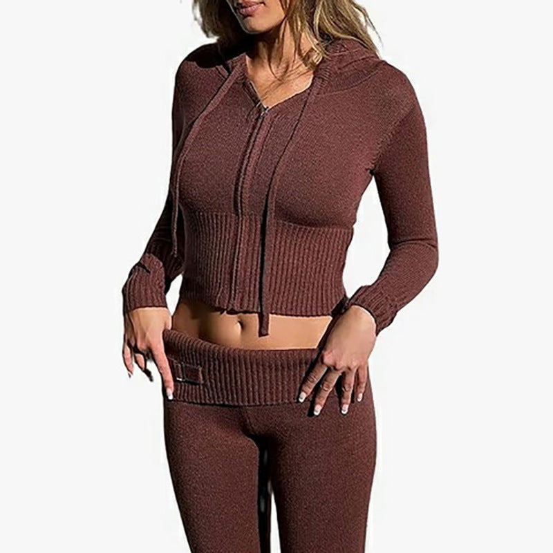 Knitting Sexy High-grade Casual Zipper Long Sweaters