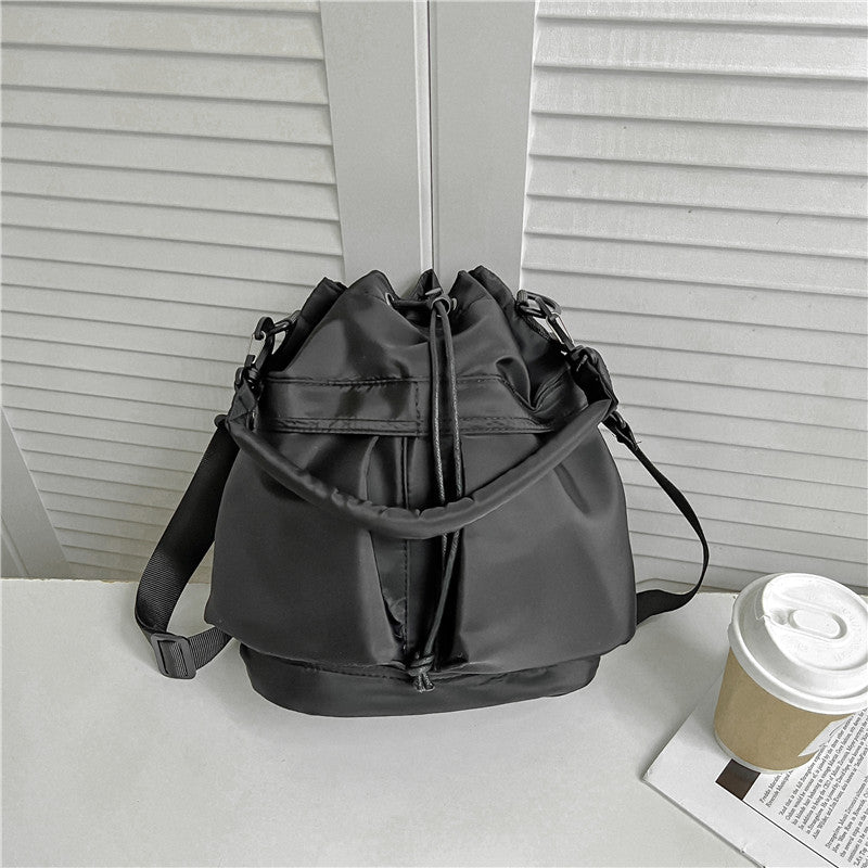 Women's Large Capacity Nylon Niche Style Drawstring Shoulder Bags