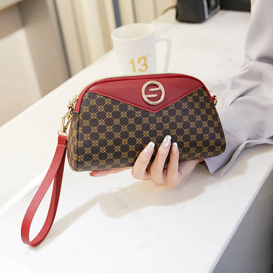 Women's Circle Contrast Color Clutch Gift Cell Shoulder Bags