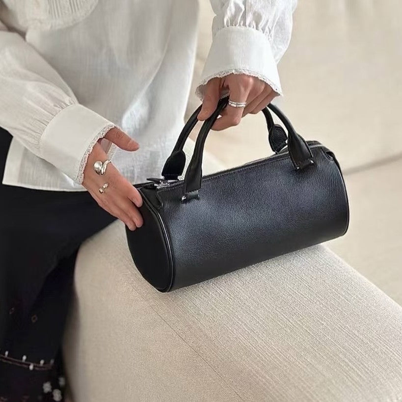 Women's Design Genuine Leather Round Minimalist Wrist Handbags