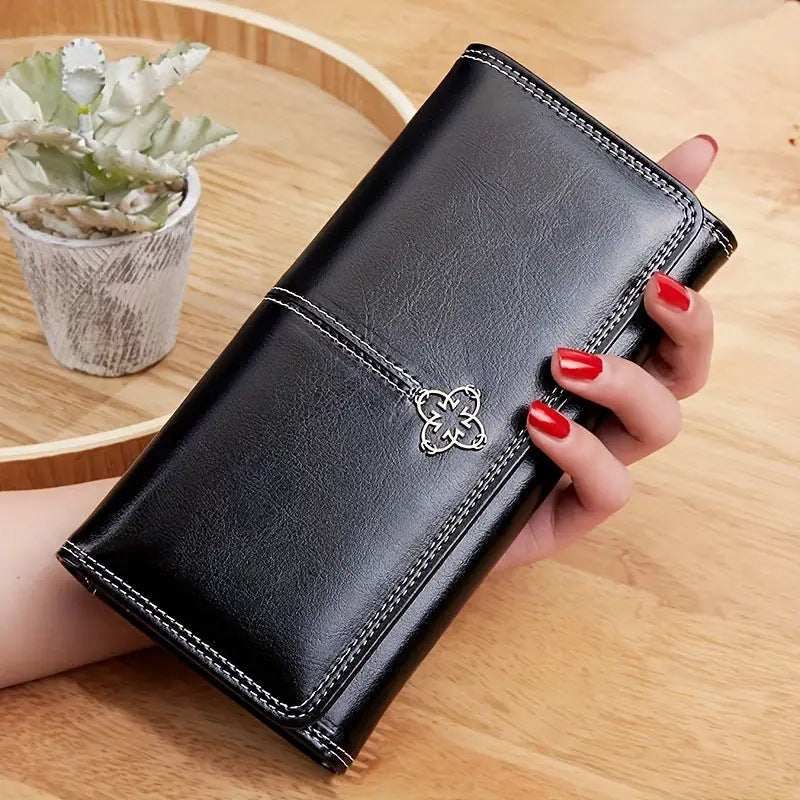 Long Retro Large Capacity Zipper Clutch Function Multi Ladies Wallets