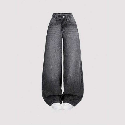 Women's Wheat High Waist Spring Distressed Loose Slimming Starry Sky Pattern Women's Jeans