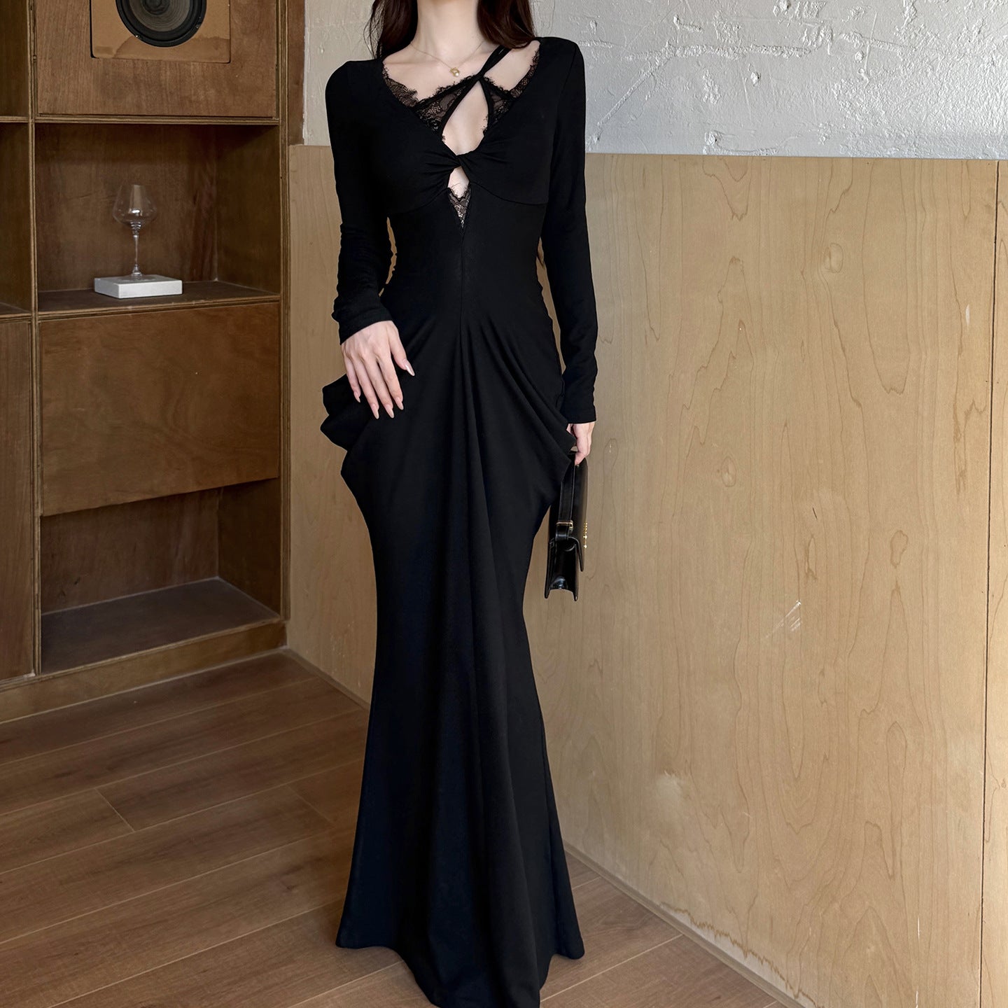 Women's Pure Style Camel Dark Dress Sexy Design Dresses