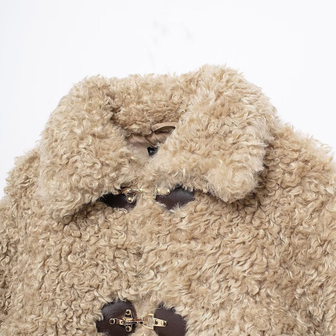 Women's Fashion Casual Polo Collar String Clip Jackets