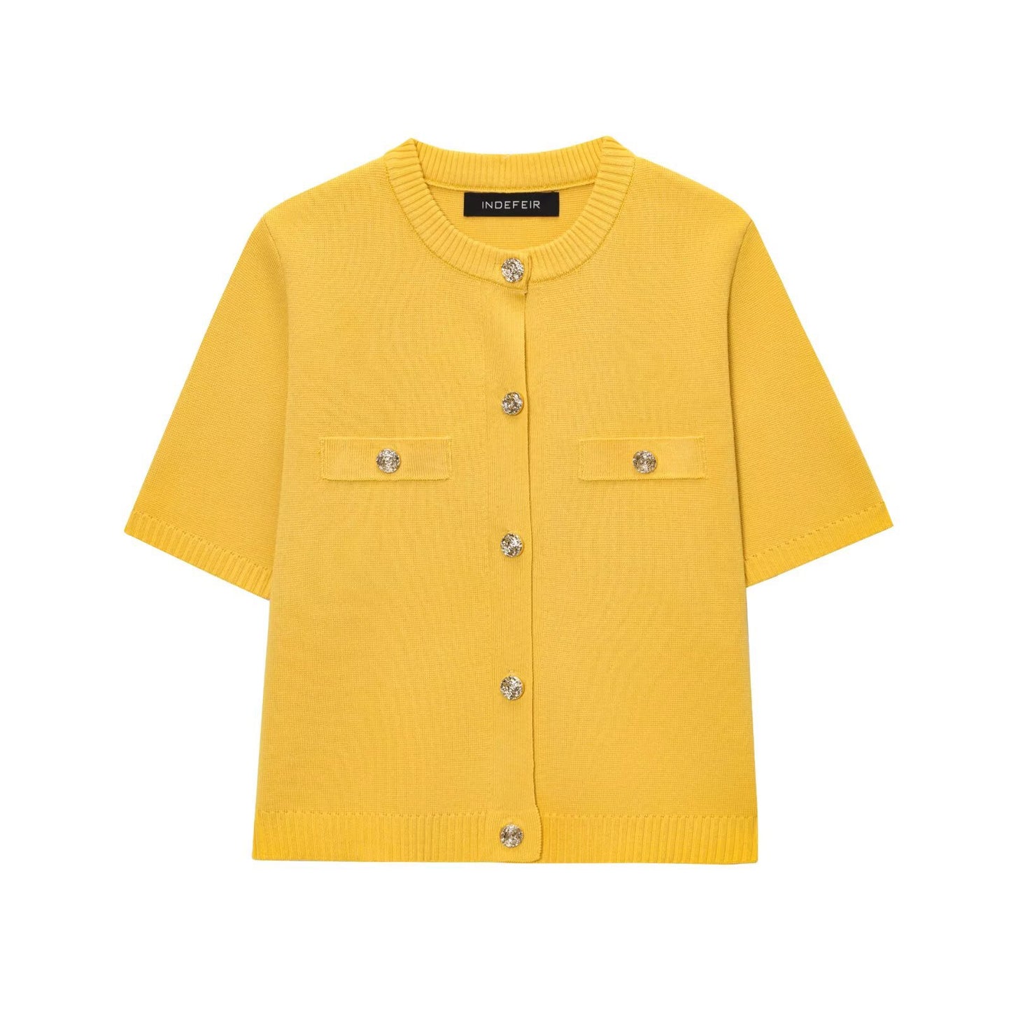 Women's Homemade Western Style Fashion Short-sleeved Knitted Knitwear
