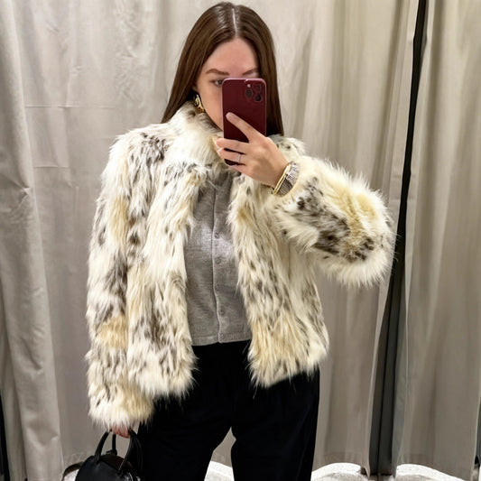 Women's Fashion Artificial Fur Dyed Furry Coats