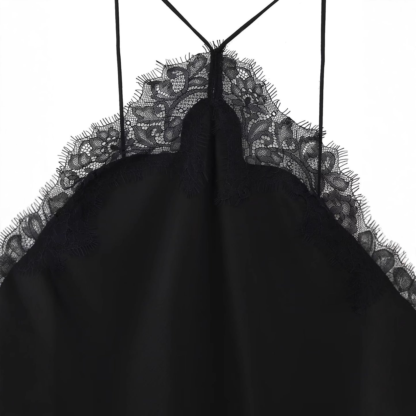 Women's Halter Lace Silk Satin Dress Dresses