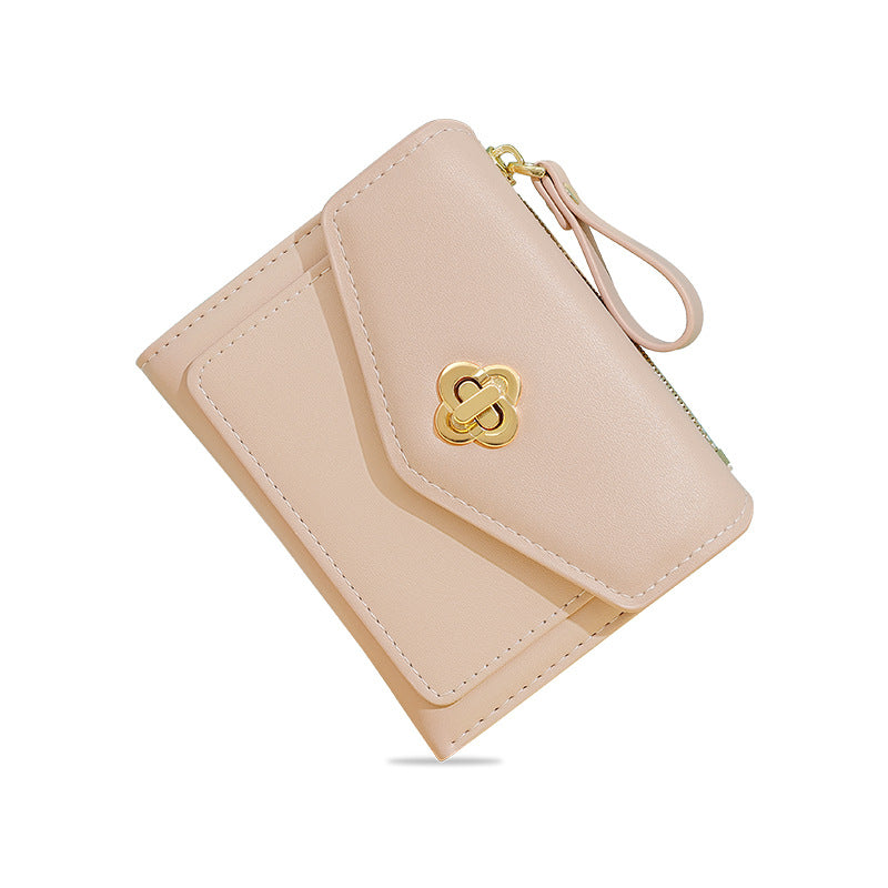Women's Simple Short Multiple Slots Storage Leather Ladies Wallets