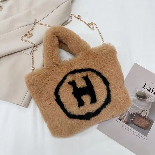 Portable Niche Western Style Female Winter Crossbody Bags