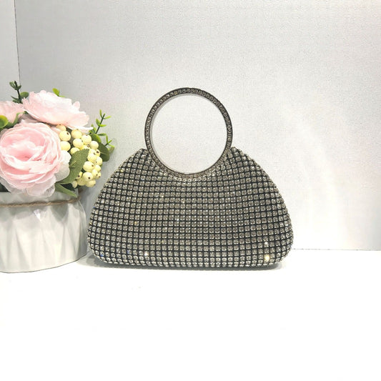 Classic Diamond Chain Elegant Clutch Trendy Lock