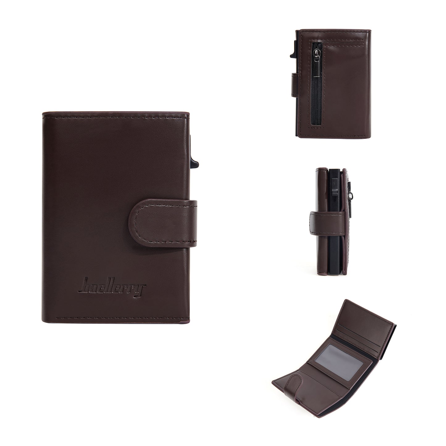 Men's Side Push Pinball Cassette Zipper Card Holder