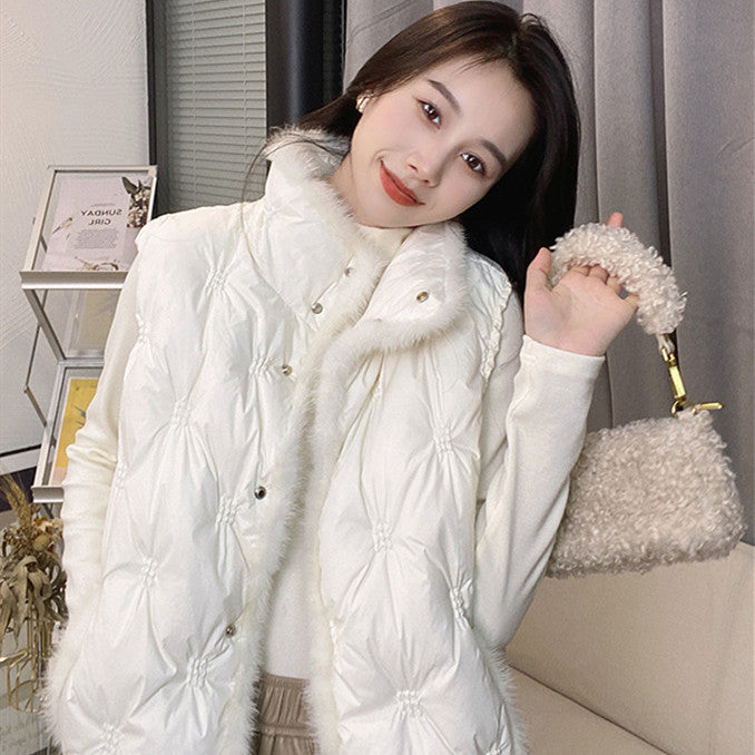Women's Unique Down Design Korean Fashion Vests