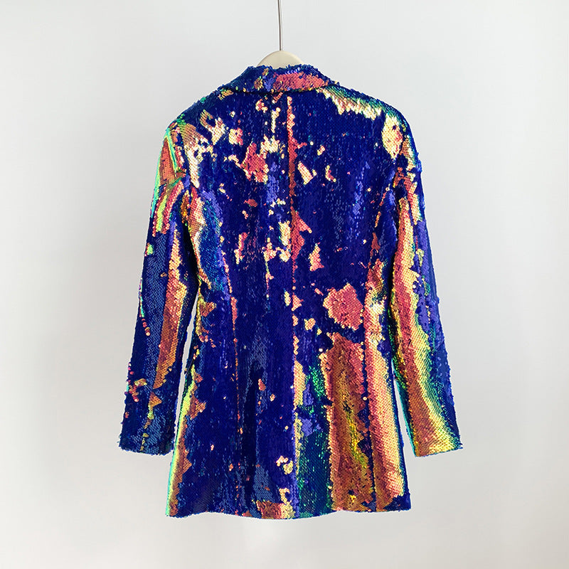 Women's Veet Sequined Casual Long Sleeve Temperament Jackets