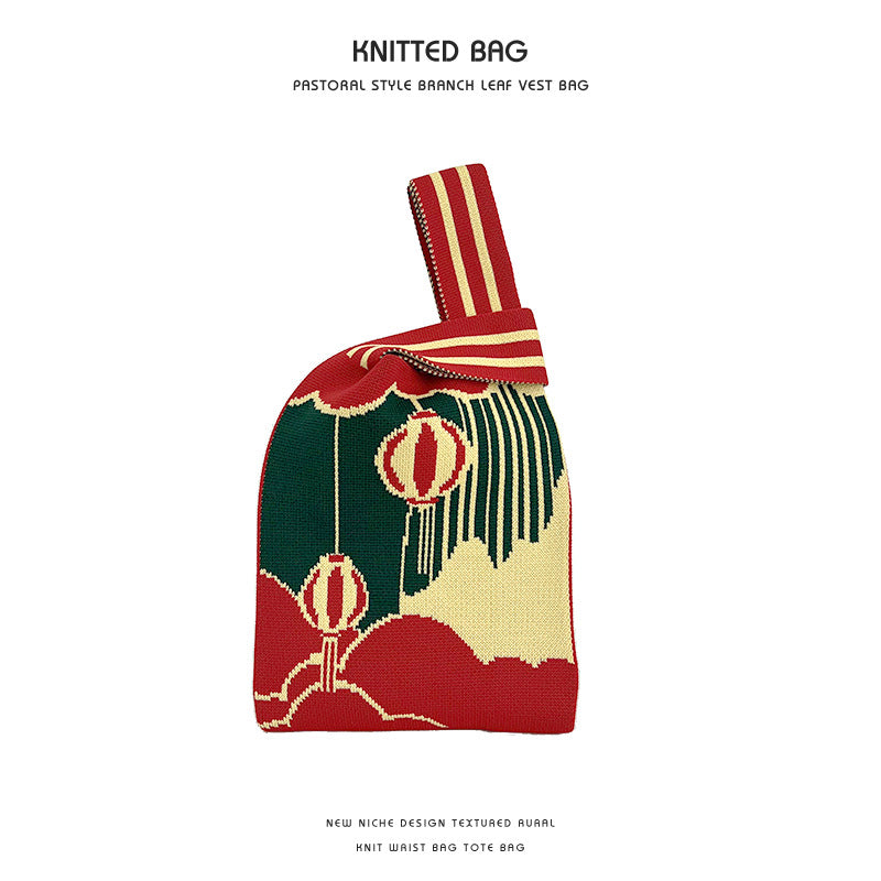 Women's Knitted Vest Versatile Large Capacity Commuter Handbags