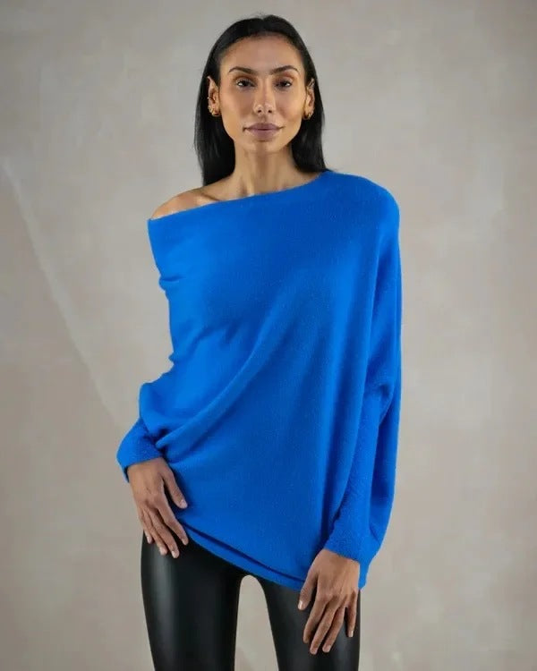 Solid Color Round Neck Long Sleeve Comfortable Sweaters