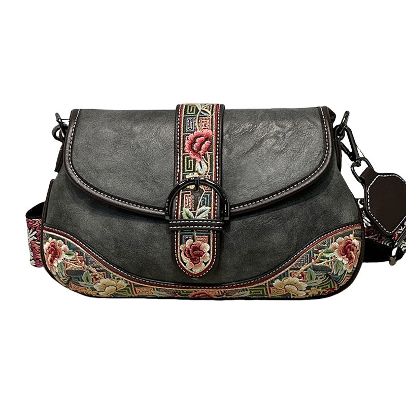 Women's Chinese Style Embroidery With Cheongsam Cotton Crossbody Bags