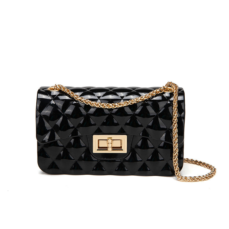 Women's Gel Silicone Diamond Chain Large Capacity Shoulder Bags