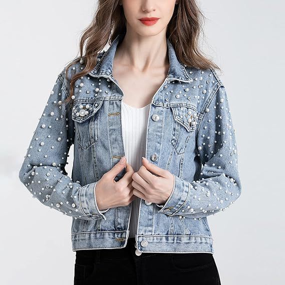 Women's Classic Denim Diamond Fashion Slim Jackets
