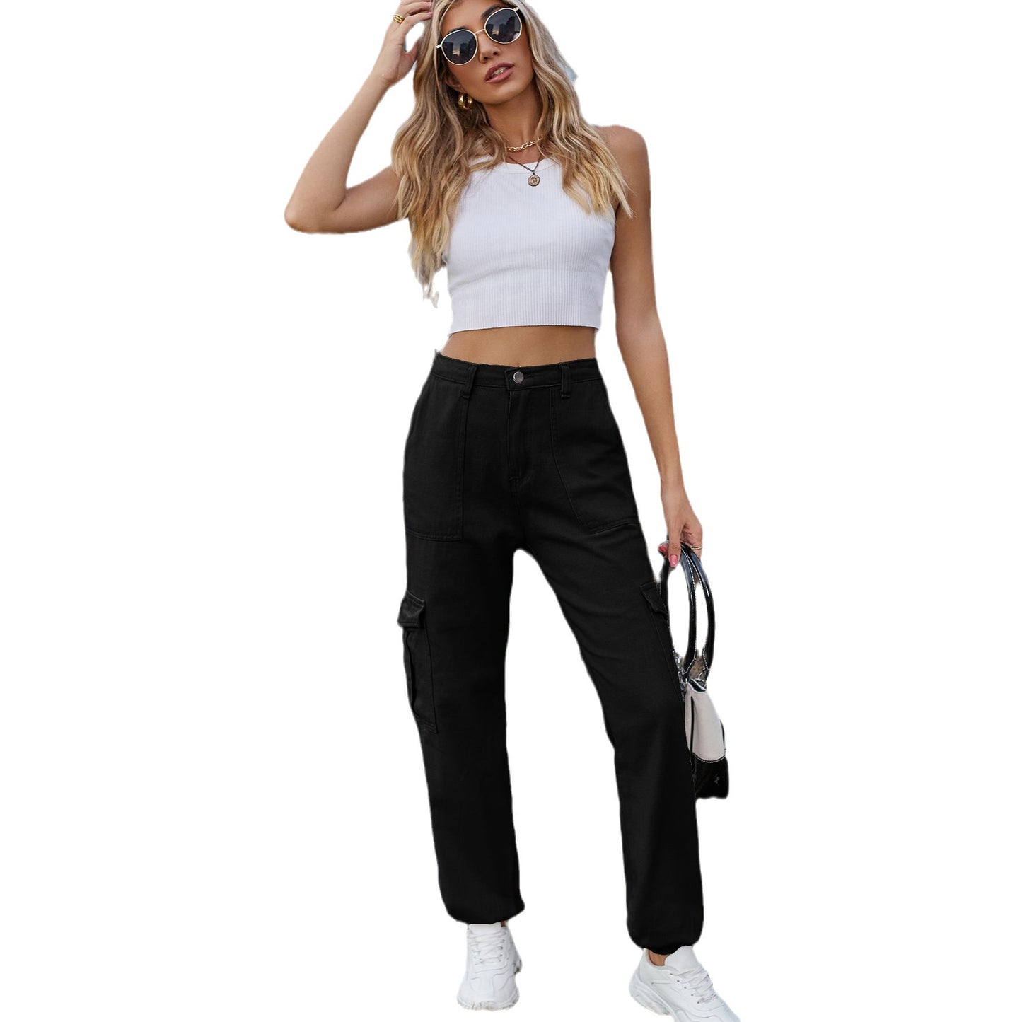 Women's Denim Design Personality Work Clothes Trousers Women's Jeans