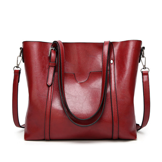 Women's Slouchy Fashion Soft Leather Big Shoulder Bags