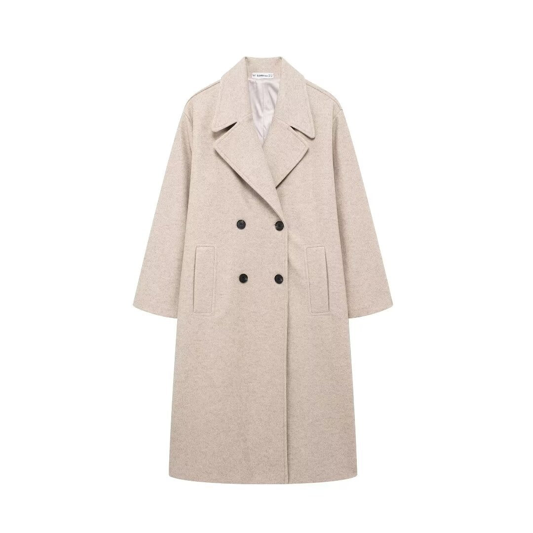 Women's Street Warm Temperament Soft Loose Trench Coats
