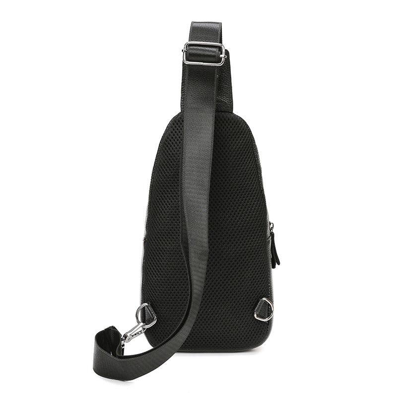 Men's Leather First Layer Cowhide Fashion Multifunctional Men's Chest Bags