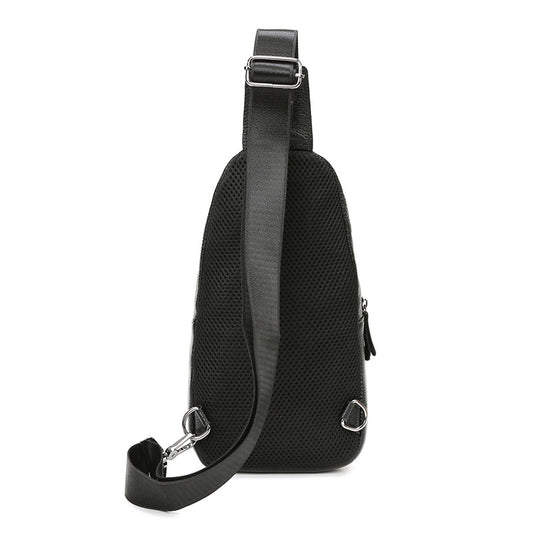 Men's Leather First Layer Cowhide Fashion Multifunctional Men's Chest Bags
