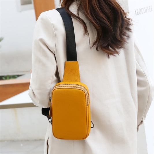 Women's Leather Fashionable Simple First Layer Cowhide Shoulder Bags