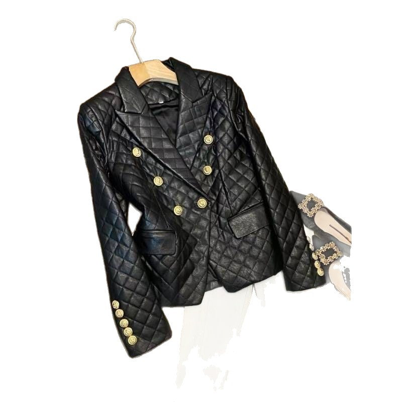 Women's Double Breasted Puffer Silk Cotton Classic Coats