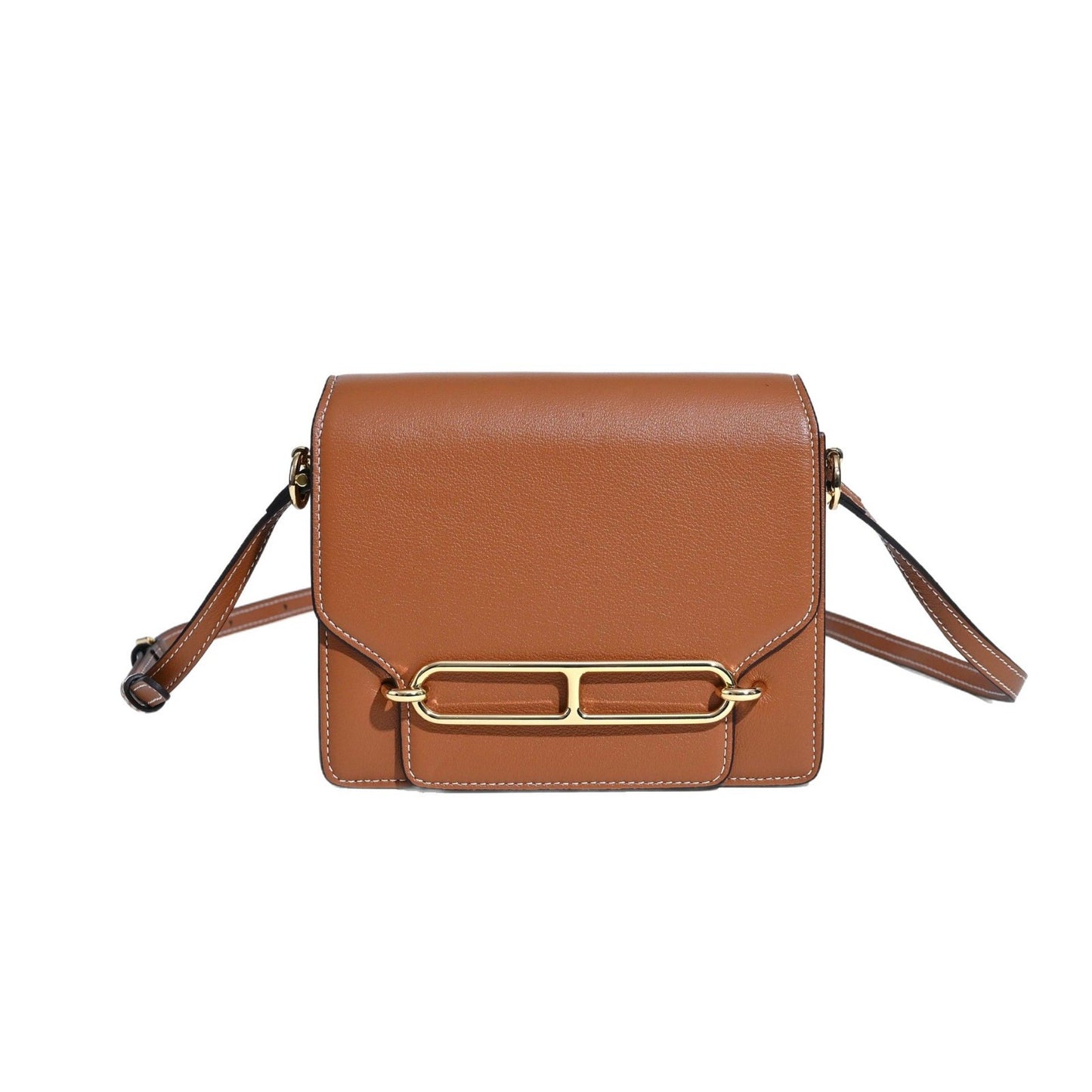 Attractive First Layer Cowhide Retro Temperament Small Square Bags