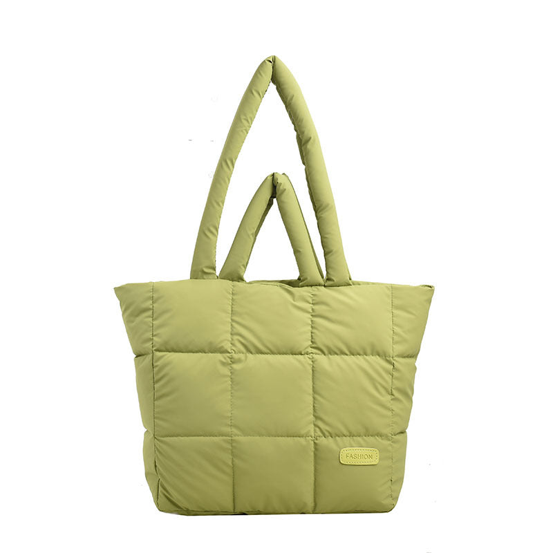 Women's Down Simple Astronaut Solid Color Soft Bags