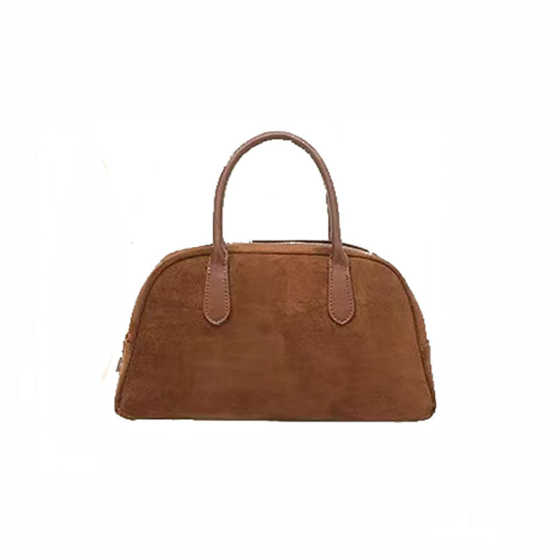 Women's Vintage Suede High-grade Frosted Large Capacity Handbags