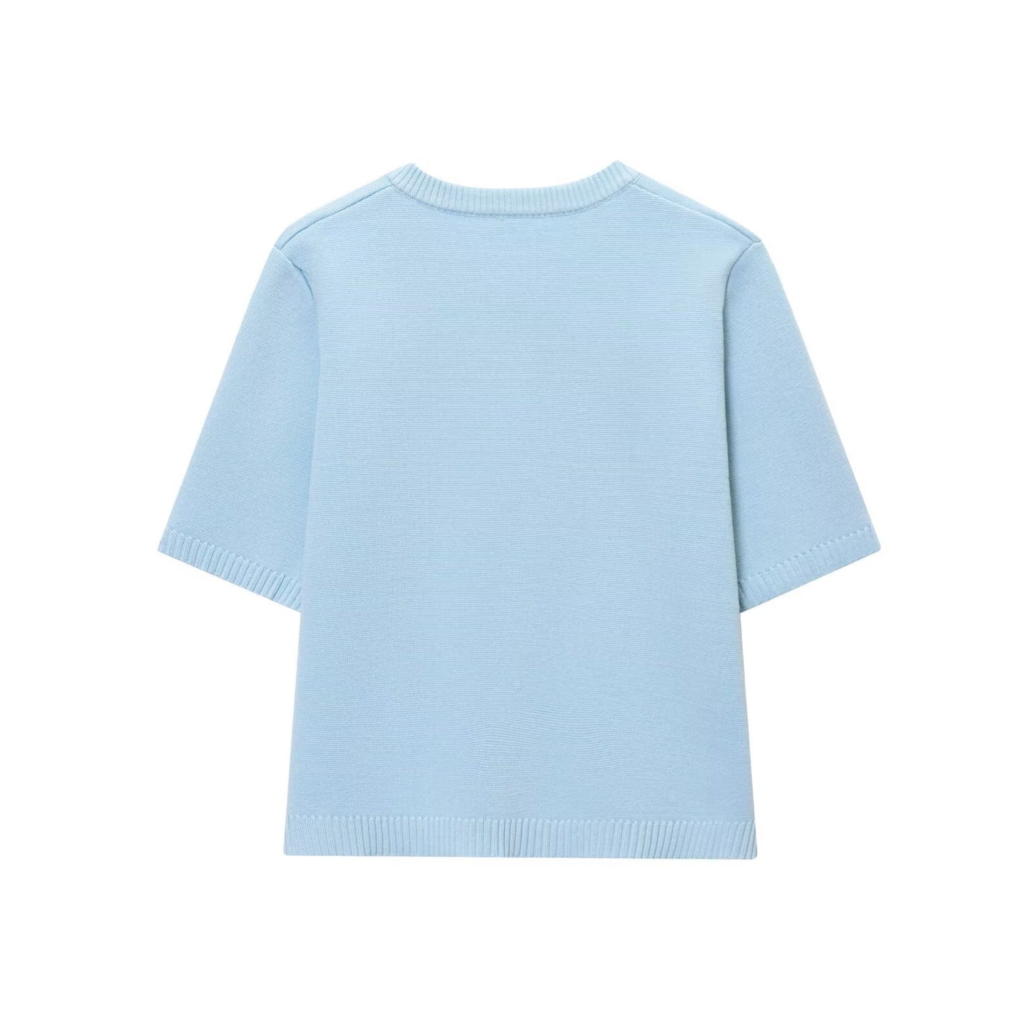Women's Homemade Western Style Fashion Short-sleeved Knitted Knitwear