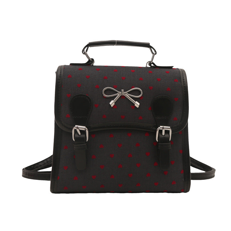 Women's Fashion Korean Style Bow Canvas Backpacks