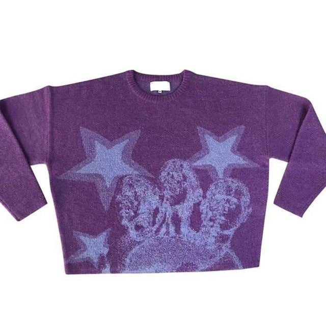 Women's & Men's & Fashion Autumn Round Neck Anime Loose Sweaters