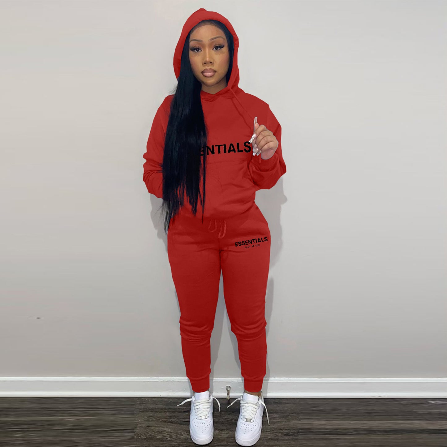 Women's Fashion Chest Casual Hooded Set Suits