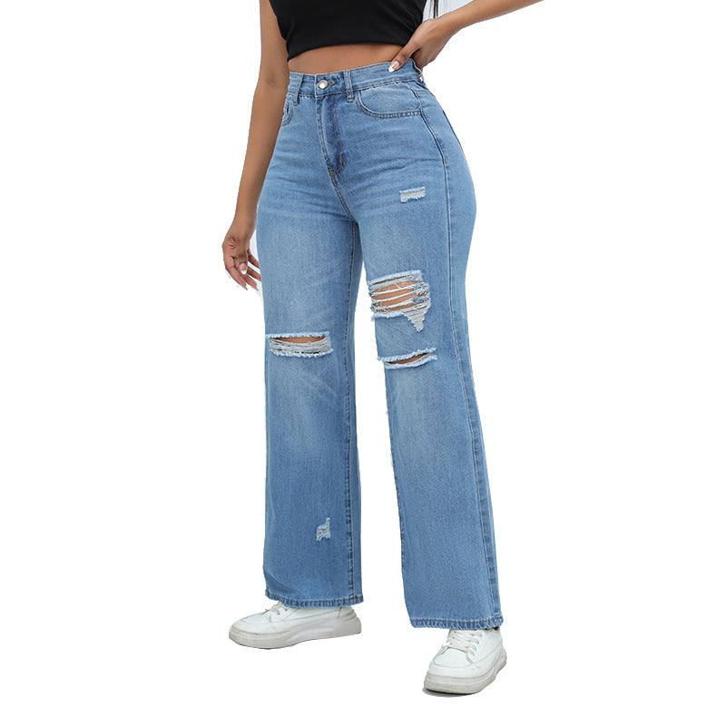 Women's Trendy Versatile Charming High-quality Ripped Jeans