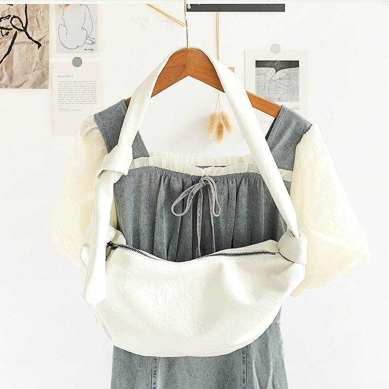 Style Retro Soft Leather Dumpling Croissant Bags