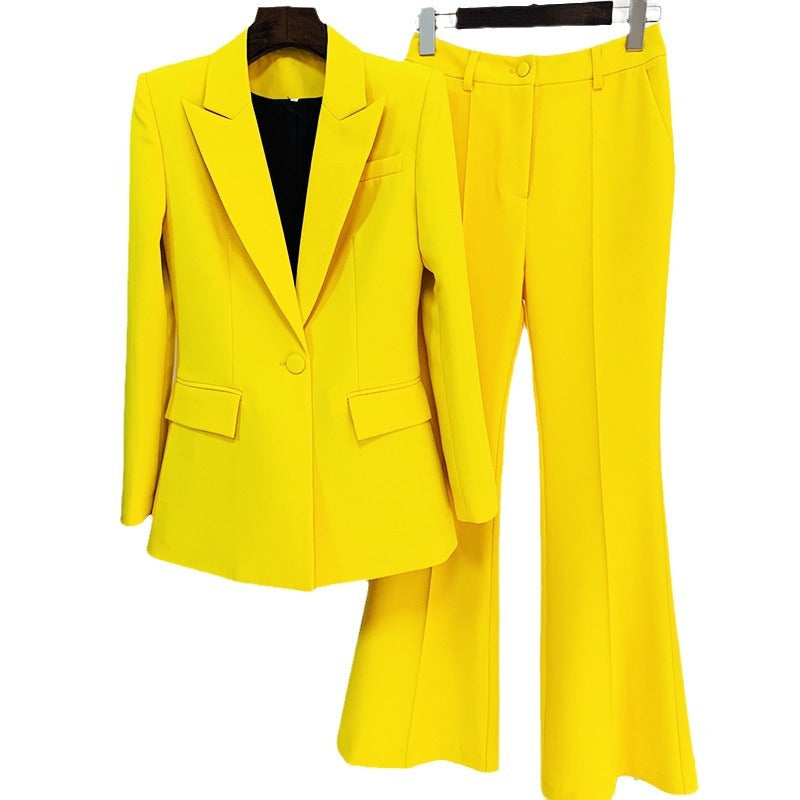 Fashion One Button Cloth Cover Mid-length Suits