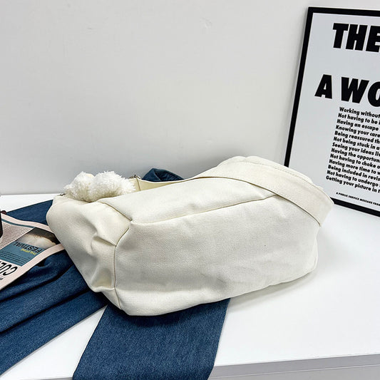 Women's Korean Style Canvas Large Simple Fashion Shoulder Bags